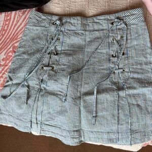 Free People blue & white striped skirt